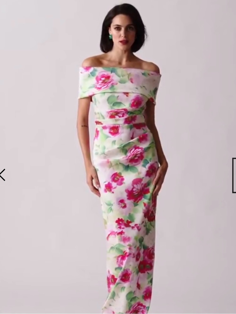 Rickie Freeman Teri Jon Floral Gown Sz 12 + Custom Scarf Mother of Bride